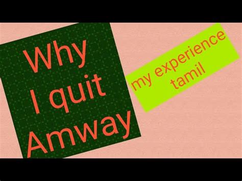 how to quit amway.